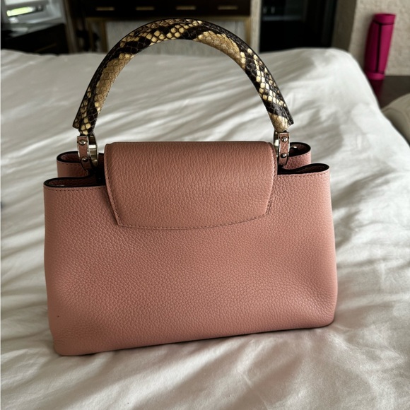 Louis Vuitton pink leather python trimmed - Picture 3 of 6